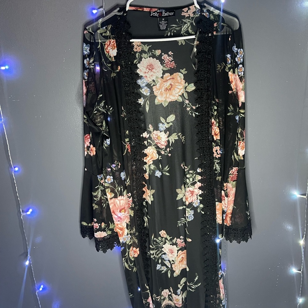 Cardigan with flowers